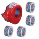 TESA TAPE DISPENSER SET + 4X TRANSPARENT TAPE