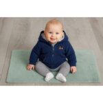 LUPILU Baby Fleece Jacket, Navy (2-6 Months) - Image 2