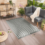 LIVARNO home Outdoor rug, 120 x 180 cm (gray/white) - Image 2