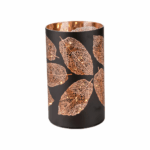 Livarno LED Glass Lantern with Leaf Design