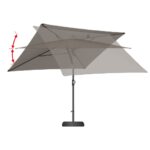 LIVARNO Home Rectangular Parasol, Anthracite - Image 5