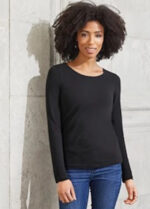 esmara® Women's long-sleeved T-shirt, 2 pieces (M (40/42), black/purple) - Image 2