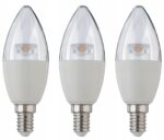 LIVARNO home LED bulbs (E14 candle transparent, 3 pieces)