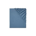 LIVARNO home Jersey fitted sheet, 140-160 x 200 cm (petroleum)