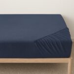 LIVARNO home Fleece stretch sheet, 90 – 100 x 200 cm (dark blue) - Image 2